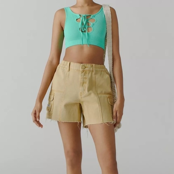 Lace up green bra top seamless - Picture 5 of 5